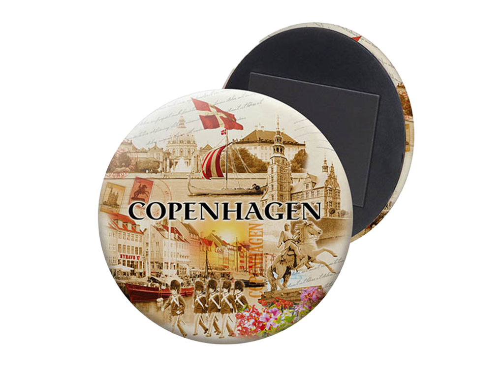 Magnet, Soft Touch Rund Retro CPH