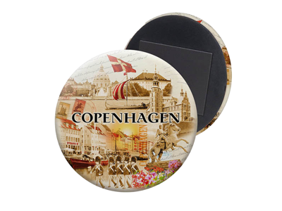 Magnet, Soft Touch Rund Retro CPH