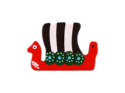 Magnet Vikingeskib Rød