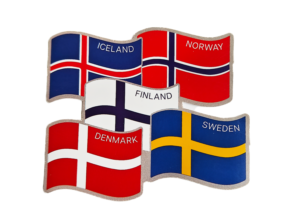 Klistermærke, Nordiske Lande Flag