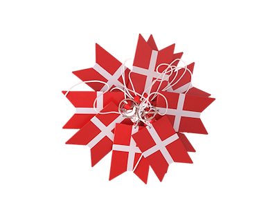 Guirlande, Træflag Mellem 15 Flag