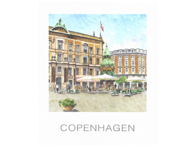 Postkort, Cafe 10 x 12 cm.