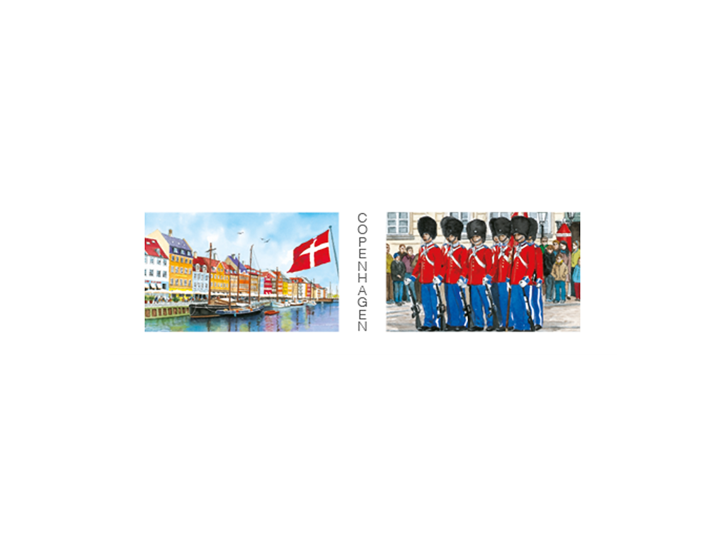 Postkort, Nyhavn/Garder 17x5,5cm 