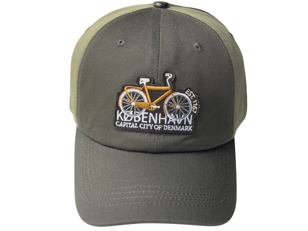 Kasket, København m/Cykel Beige/Grøn