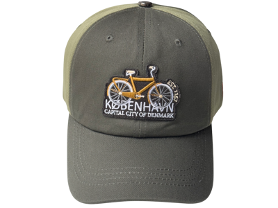 Kasket, København m/Cykel Beige/Grøn