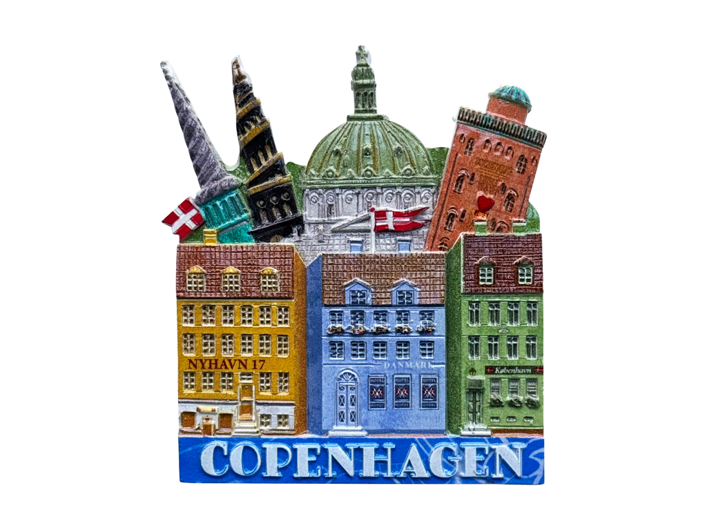 Digitaltrykt Magnet, Nyhavn m/KBH Tårne