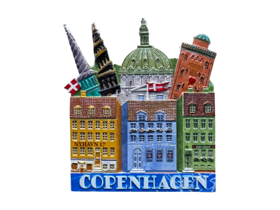 Digitaltrykt Magnet, Nyhavn m/KBH Tårne