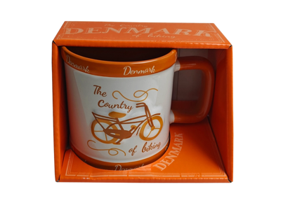 Krus Retro Cykel Embossed Orange