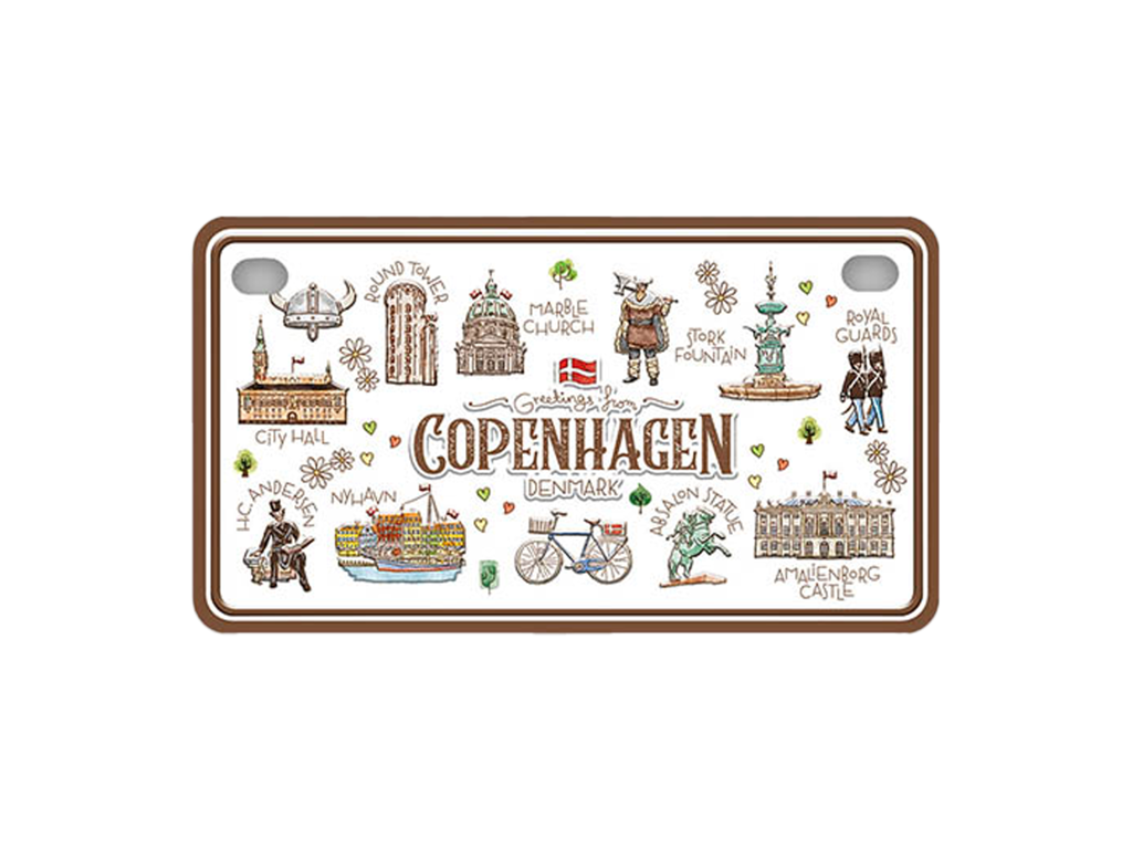 Magnet, Metalplade Akvarel CPH