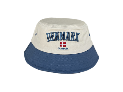Bøllehat, Beige+blå