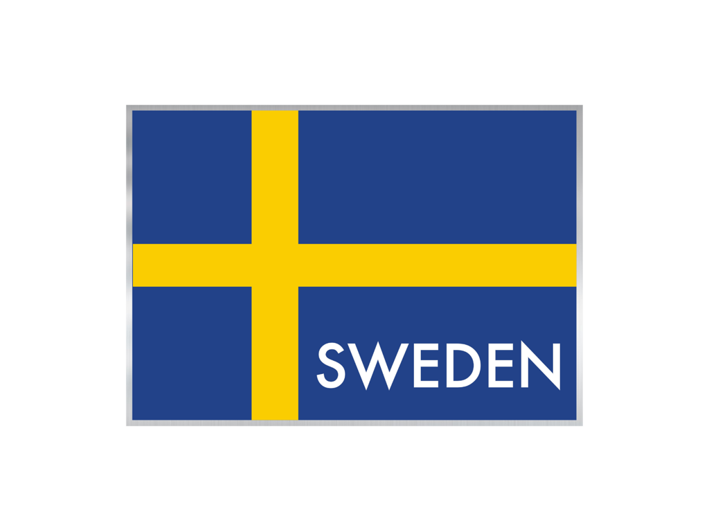 Klistermærke, Sweden Flag