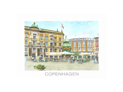 Postkort, Cafe Kgs. Nytorv 16,5 x 12 cm