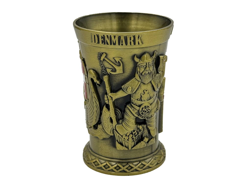Shotglas, Denmark Viking Hest Guld