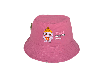 Bøllehat Børn, Vendbar Hygge Monster Pink