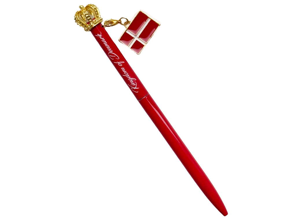 Kuglepen, Rød Med Flag