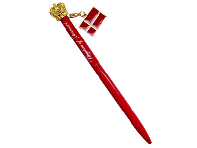 Kuglepen, Rød Med Flag