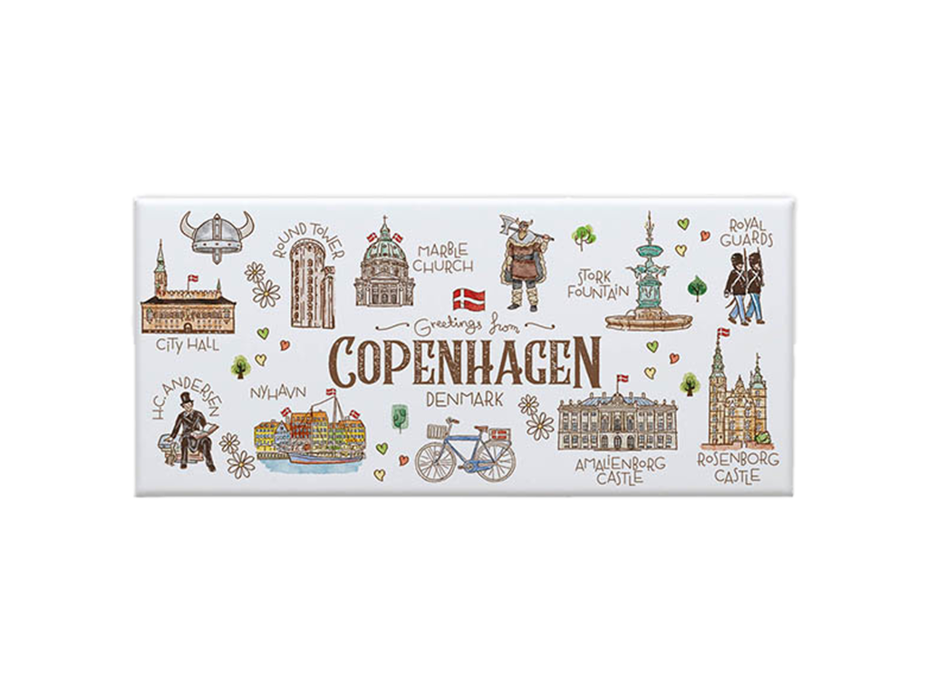 Magnet, Rektangulær Soft Touch Akvarel CPH