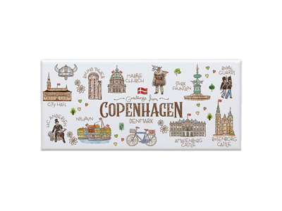 Magnet, Rektangulær Soft Touch Akvarel CPH
