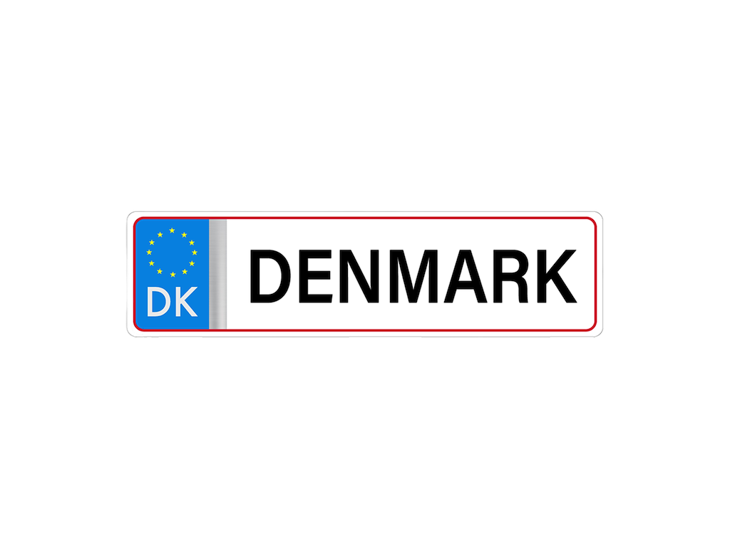 Klistermærke, DK Nummerplade Folie