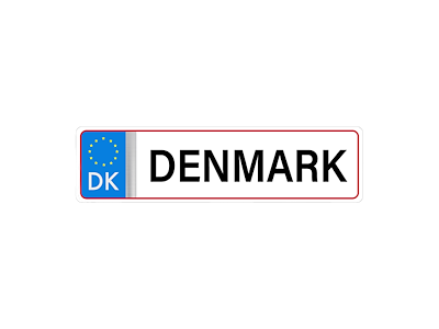 Klistermærke, DK Nummerplade Folie