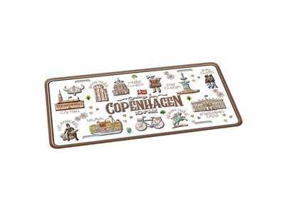 Metalplade, 30x15,5 cm. Akvarel CPH