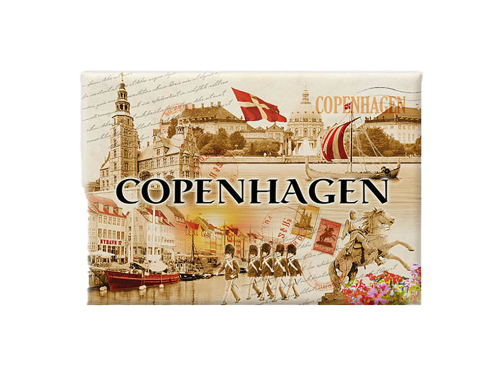 Magnet, Postcard Soft Touch Retro CPH