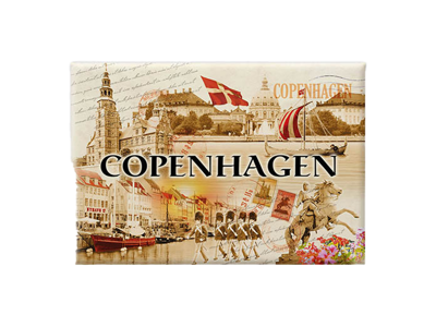 Magnet, Postcard Soft Touch Retro CPH