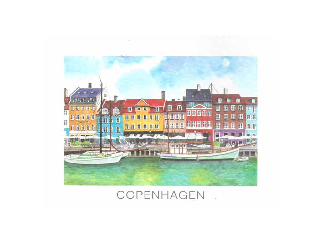 Postkort, Nyhavn 16,5 x 12 cm.