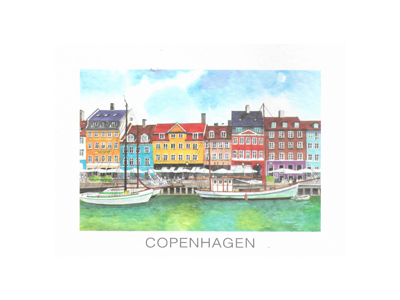 Postkort, Nyhavn 16,5 x 12 cm.