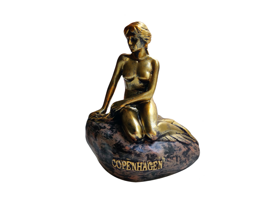 Figur, Den Lille Havfrue Guld Mellem