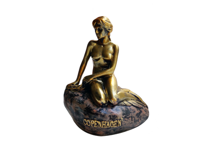 Figur, Den Lille Havfrue Guld Mellem