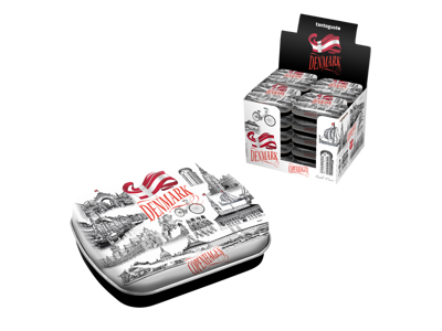 Tin Æske Med Mint Black & White