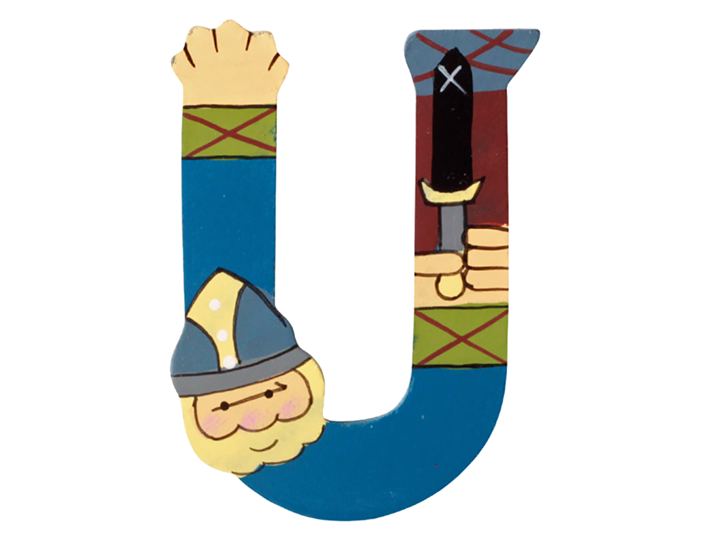 Træbogstav Viking U