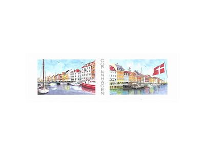 Bogmærke Nyhavn Bro / Flag 17 x 5,5 cm.