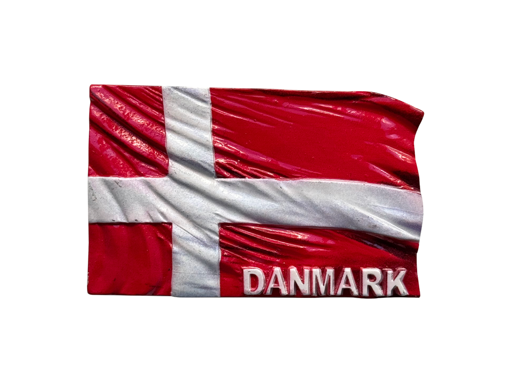 Digitaltrykt Magnet, DK Flag