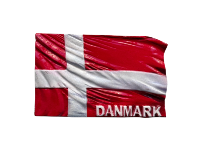 Digitaltrykt Magnet, DK Flag