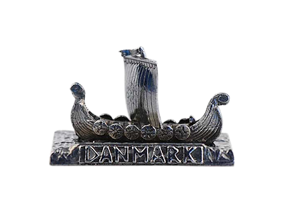 Figur Vikingeskib Tin Mellem
