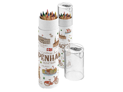 Farveblyanter, m/Blyantsspidser Akvarel CPH