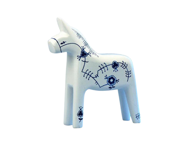 Figur Blomster Hest Mellem