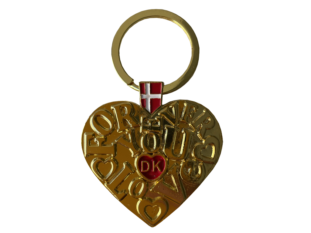 Nøglering Forever Love You Gold