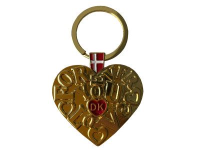 Nøglering Forever Love You Gold