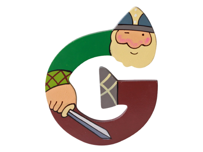 Træbogstav Viking G