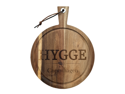 Skærebræt, m/Skaft Rundt Hygge