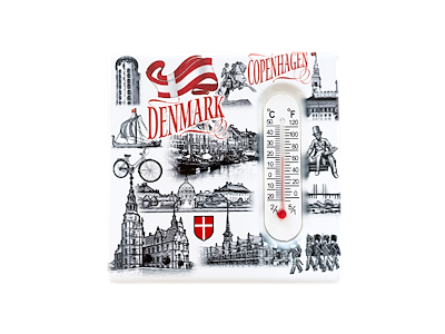 Magnet, Termometer Black & White