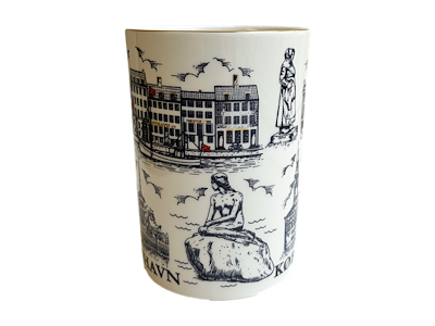 Krus København Blå Guldkant