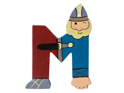 Træbogstav Viking M