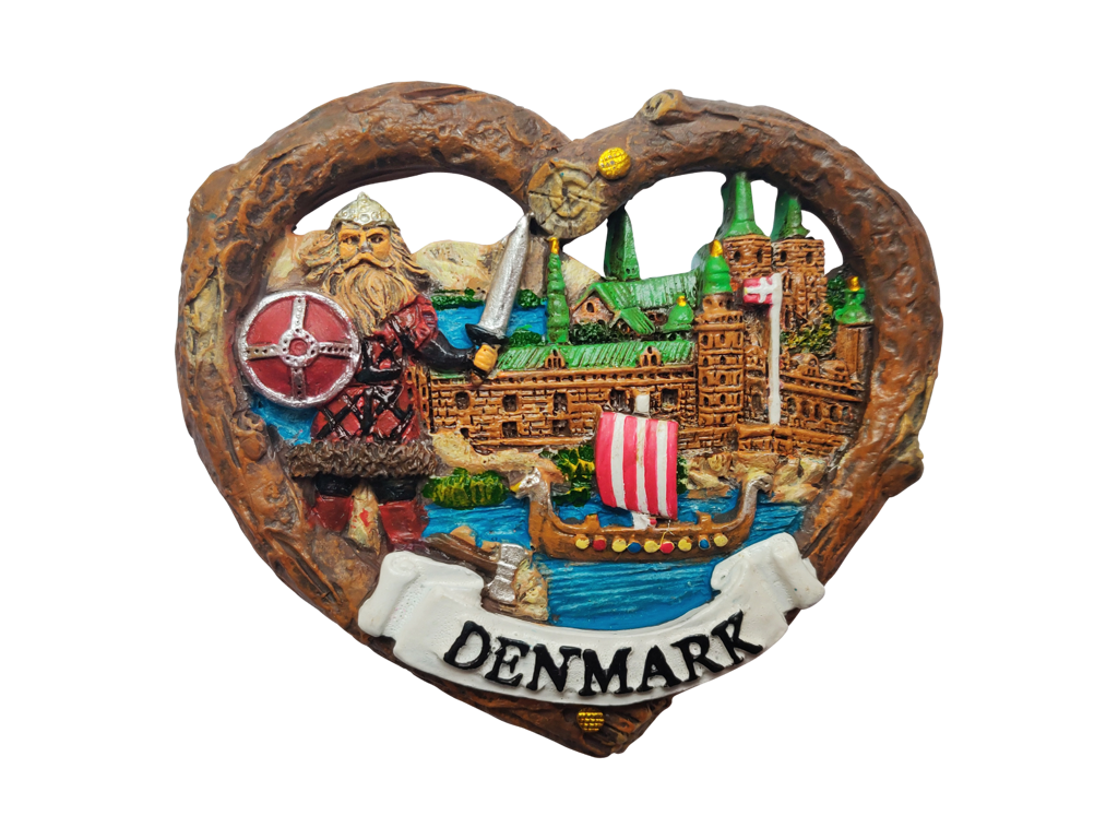 Magnet Viking Denmark Hjerte