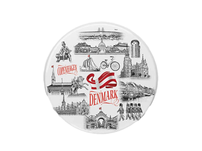 Magnet, Keramisk Rund Black & White