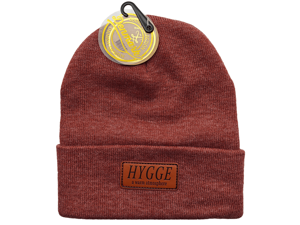 Beanie - Vinrød Meleret - Hygge