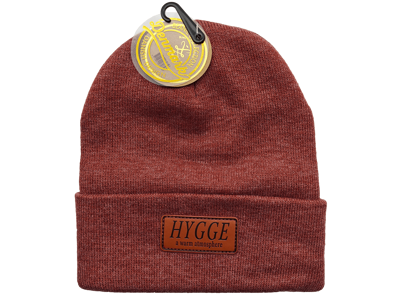 Beanie - Vinrød Meleret - Hygge